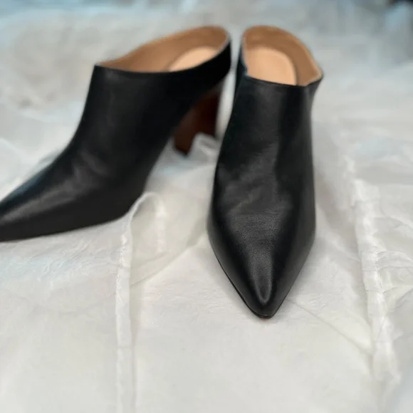 Women's Size 10 Black Leather Mules from Joe's 3.5" Block Heel - Picture 5 of 8